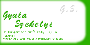 gyula szekelyi business card